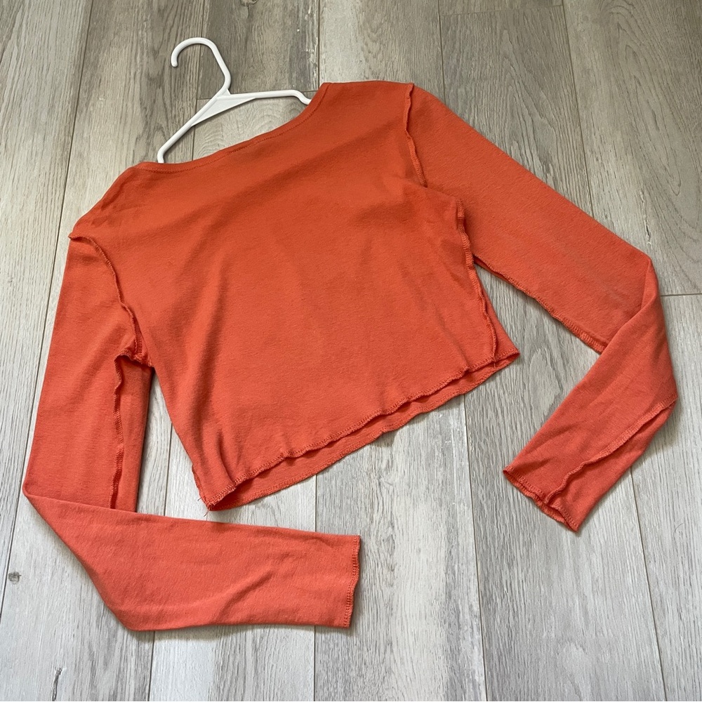 Urban Outfitters Top eternal lovers tiger graphic crop womens Orange (small) y2k - Picture 5 of 7